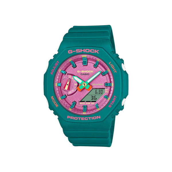 Casio G-Shock GMA-S2100BS-3A Women's Analog-Digital Sport Watch with Green Resin Band