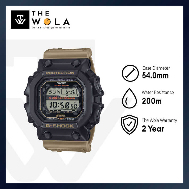Casio G-Shock Men Digital Watch GX-56TU-1A5 Brown Resin Strap