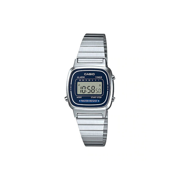 Casio Women's Digital Watch LA670WA-2 Stainless Steel Band Casual Watch