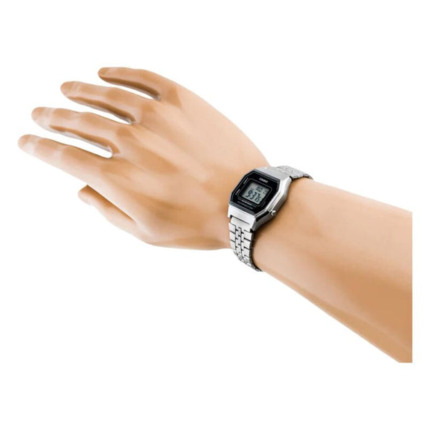 Casio Vintage Women's Digital LA680WA-1 Stainless Steel Band Casual Watch