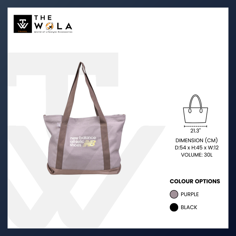 New Balance Canvas Classic Canvas Tote - Durable & Stylish Tote Bag for Work, Travel & Daily Use