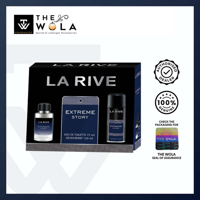La Rive Coffret Extreme Story (Edt 75ml B/S 150ml) Set For Men