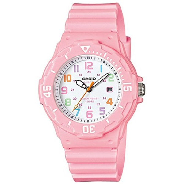 Casio LRW-200H-4B2V Women Analog Watch with Pink Resin Band