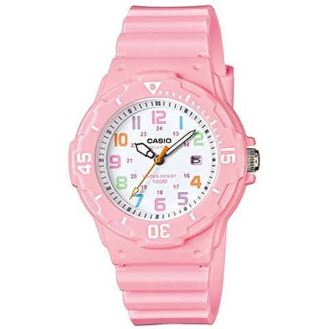 Casio LRW-200H-4B2V Women Analog Watch with Pink Resin Band
