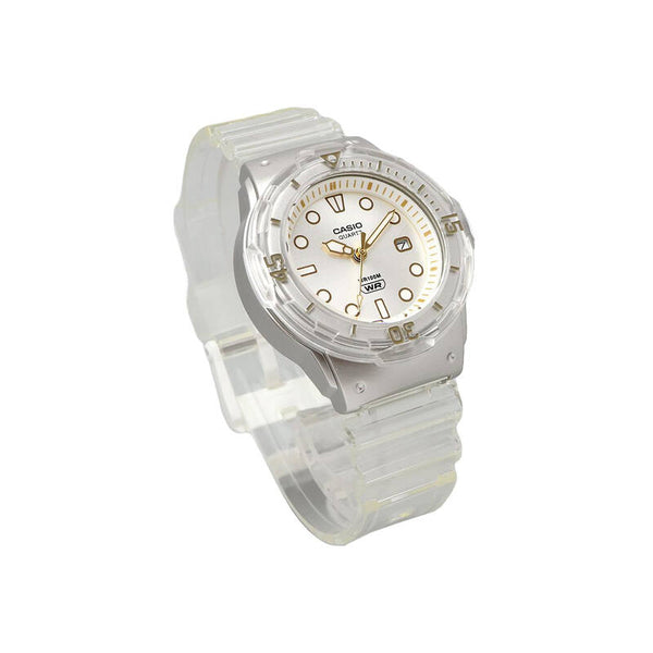 Casio Women Analog Watch LRW-200HS-7EV Clear Resin Strap
