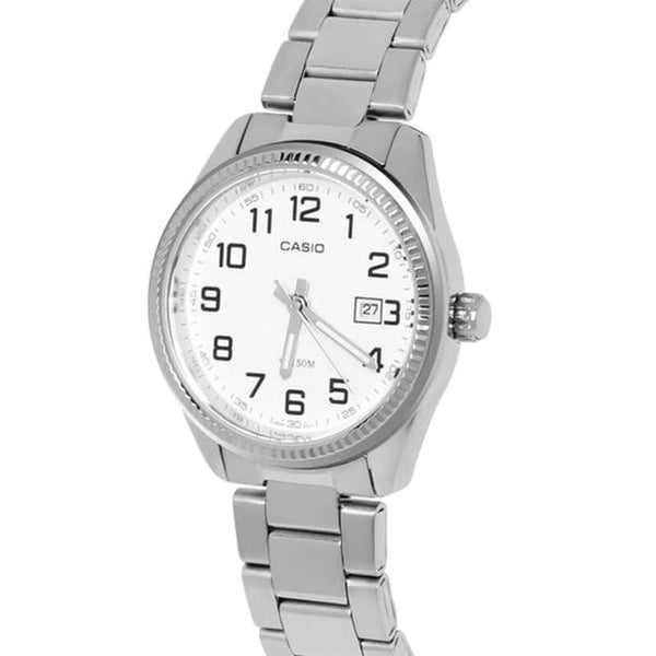 Casio Women's Analog Watch LTP-1302D-7B Silver Stainless Steel Band Ladies Watch