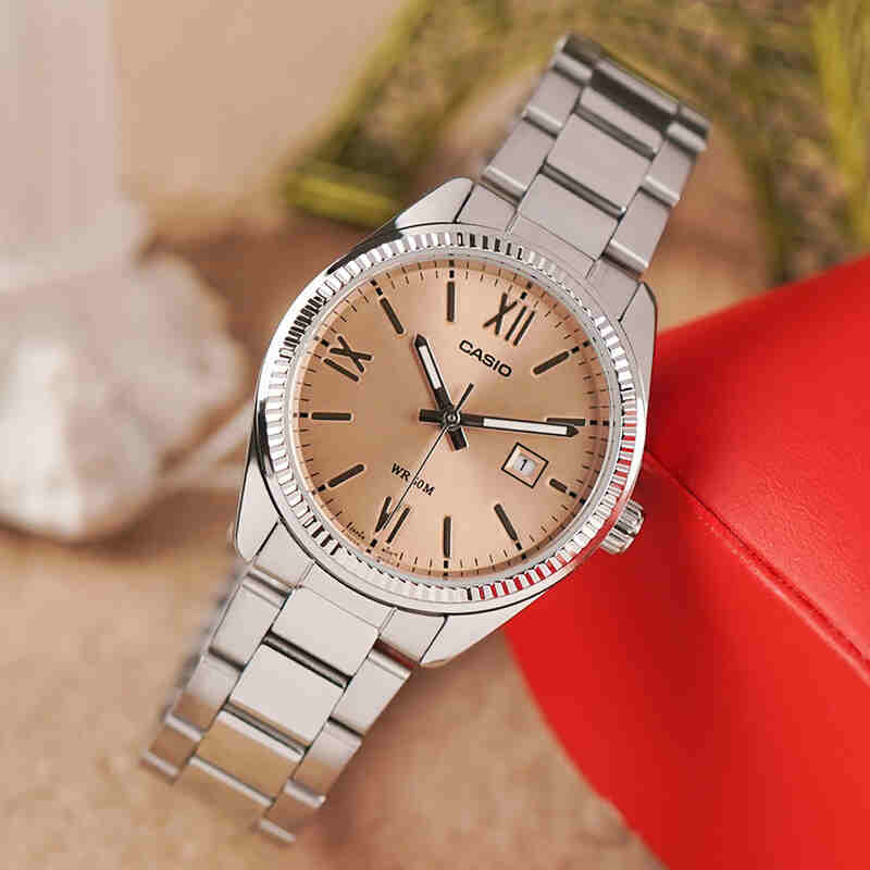 Casio Women Analog Watch LTP-1302DD-4A2V Silver Stainless Steel Strap – The Wola