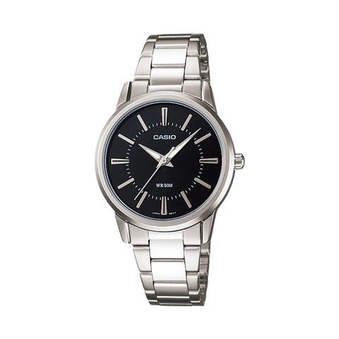 Casio LTP-1303D-1AV Women Analog Watch with Silver Stainless Steel Band