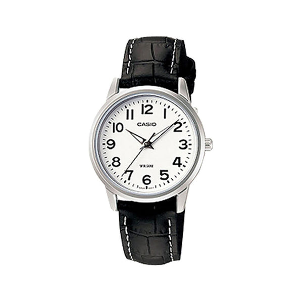 Casio Men Analog Watch LTP-1303L-7BV Black Leather Strap