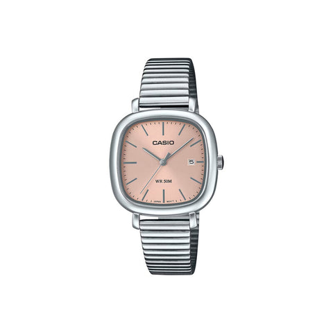 Casio LTP-B166D-4AVDF Women Analog Watch with Silver Stainless Steel Band