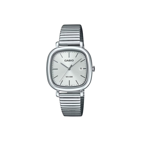 Casio LTP-B166D-7AVDF Women Analog Watch with Silver Stainless Steel Band