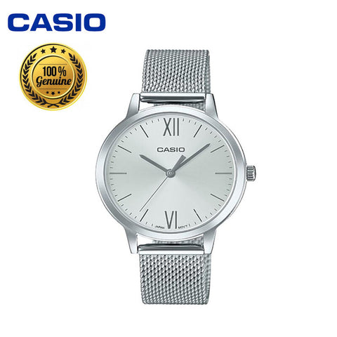 Casio LTP-E157M-7A Women Analog Watch with Silver Stainless Steel Band