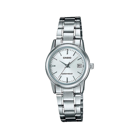 Casio Women's Analog Watch LTP-V002D-7A Silver Stainless Steel Watch