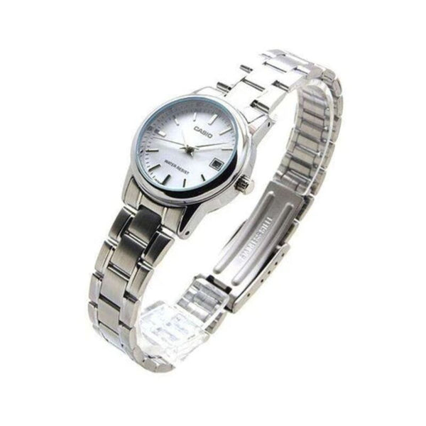 Casio Women's Analog Watch LTP-V002D-7A Silver Stainless Steel Watch