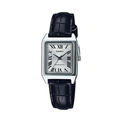 Casio Women's Analog Watch LTP-V007L-7B1 Black Leather Band Ladies Watch