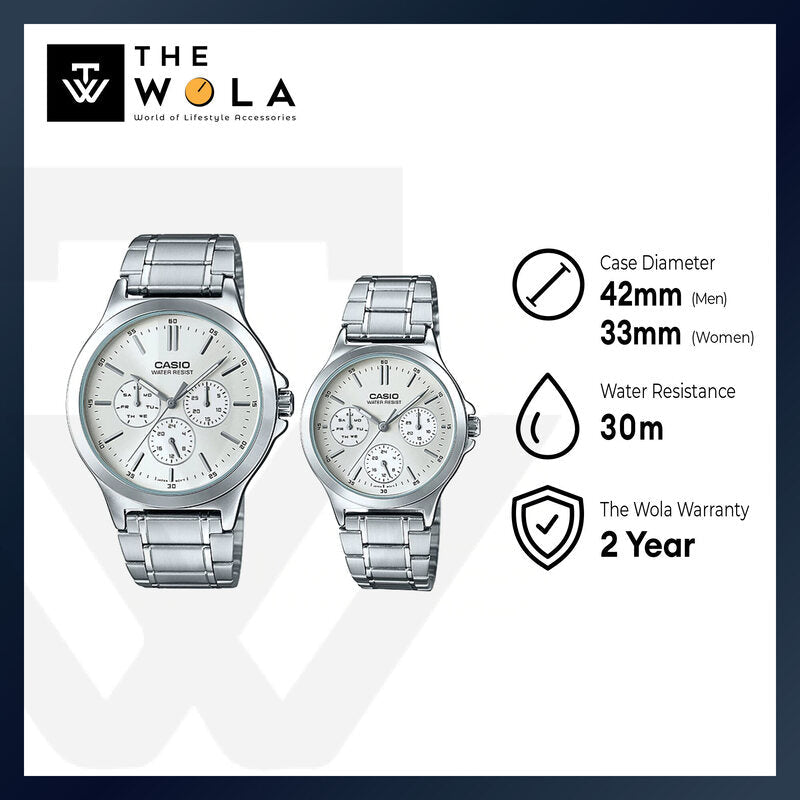 CASIO COUPLE WATCH MTP/LTP-V300D-7A