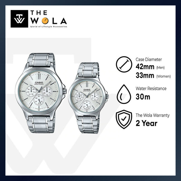 CASIO COUPLE WATCH MTP/LTP-V300D-7A