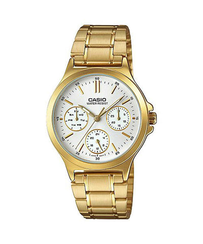 Casio Women's Analog LTP-V300G-7A Stainless Steel Band Gold Watch