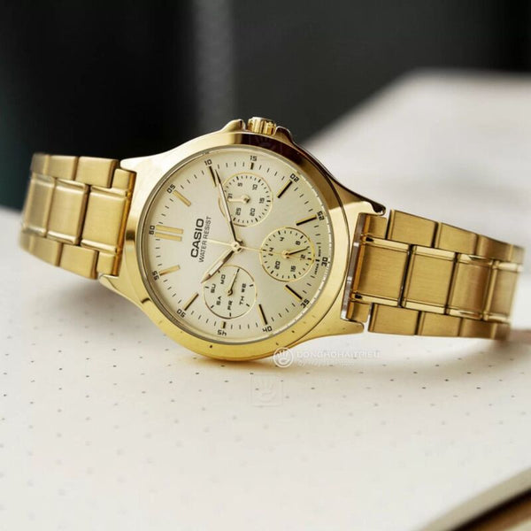 Casio Women's Analog LTP-V300G-7A Stainless Steel Band Gold Watch