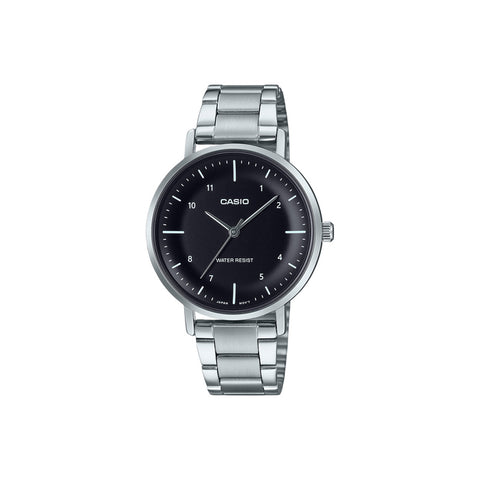 Casio LTP-VT03D-1B Women Analog Watch Silver Stainless Steel Strap
