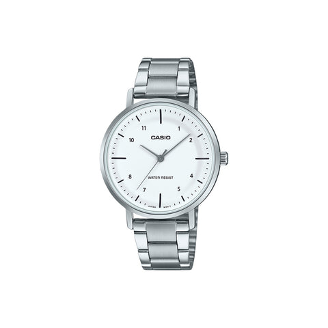 Casio LTP-VT03D-7B Women Analog Watch Silver Stainless Steel Strap