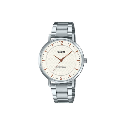 Casio LTP-VT04D-7A Women Analog Watch Silver Stainless Steel Strap