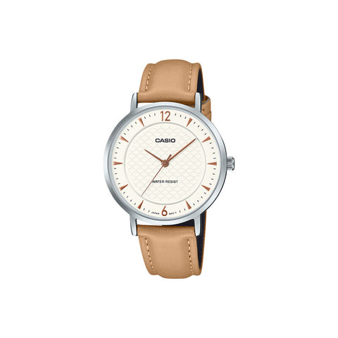 Casio LTP-VT04L-7A1 Women Analog Watch Brown Resin Strap