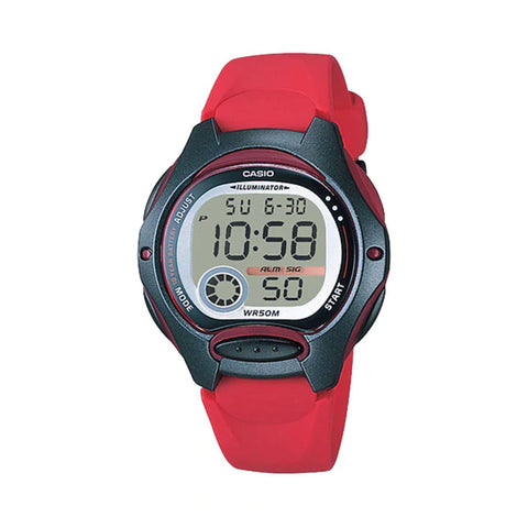 Casio LW-200-4AV Women's Digital Watch with Red Resin Band