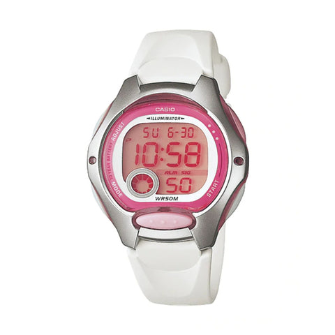 Casio LW-200-7AV Women's Digital Watch with White Resin Band