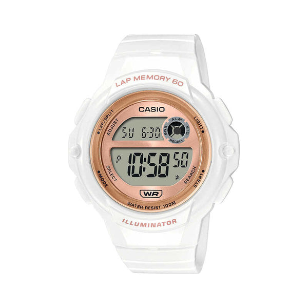 Casio Women's Digital Watch LWS-1200H-7A2 White Resin Strap Women Sport Watch