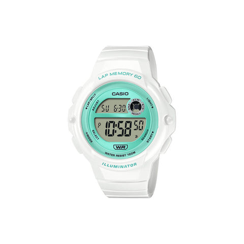 Casio LWS-1200H-7A3V Women Digital Watch White Resin Strap