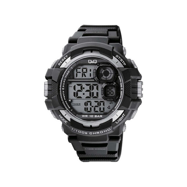 Q&Q Watch by Citizen M143J002Y Men Digital Watch with Black Resin Strap