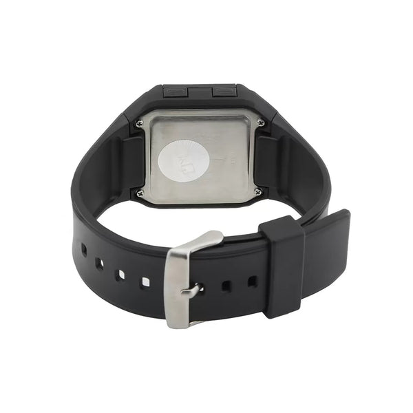 Q&Q Watch By Citizen M158J005Y Men Digital Watch with Black Rubber Strap