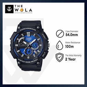 Casio Men Chronograph Watch MCW-200H-2A Black Resin Strap