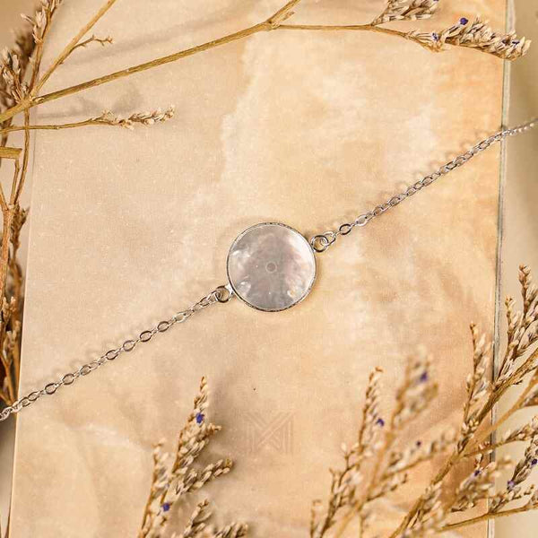 MILLENNE Millennia 2000 Five Petal Cubic Zirconia White Gold Bracelet with 925 Sterling Silver