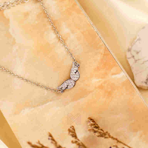 MILLENNE Millennia 2000 Studded Butterfly Filgree in Cubic Zirconia White Gold Bracelet with 925 Sterling Silver