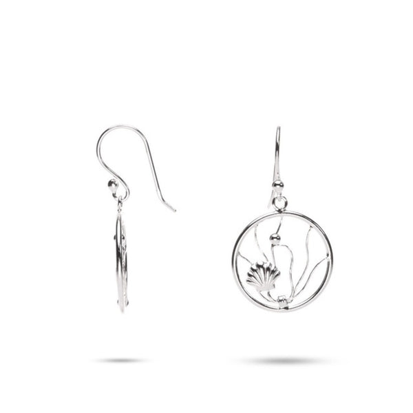 MILLENNE Millennia 2000 Oyster Shell Rose Gold Hook Earrings with 925 Sterling Silver