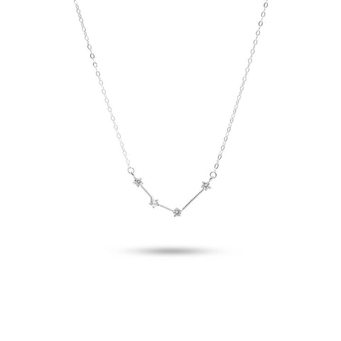 MILLENNE Match The Stars Aquarius Constellation Silver Necklace with 925 Sterling Silver