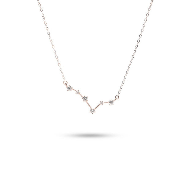 MILLENNE Match The Stars Pisces Constellation Rose Gold Necklace with 925 Sterling Silver