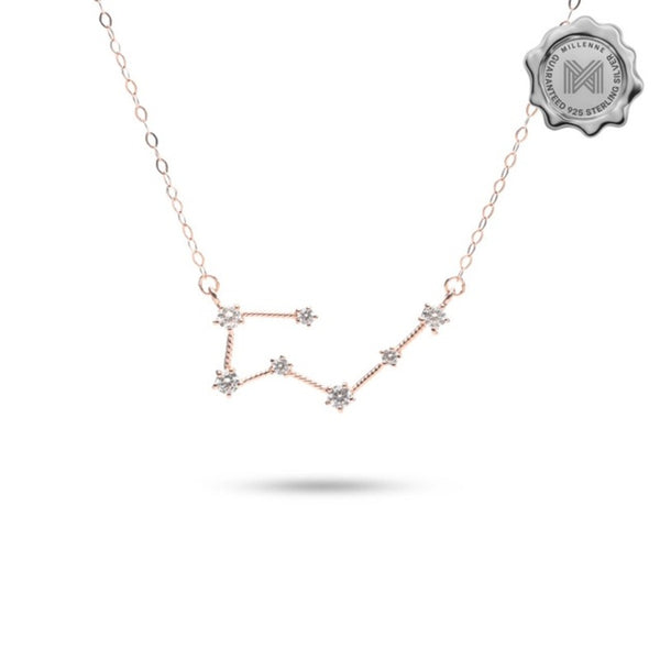 MILLENNE Match The Stars Taurus Constellation Rose Gold Necklace with 925 Sterling Silver