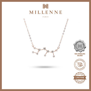 MILLENNE Match The Stars Sagittarius Constellation Rose Gold Necklace with 925 Sterling Silver