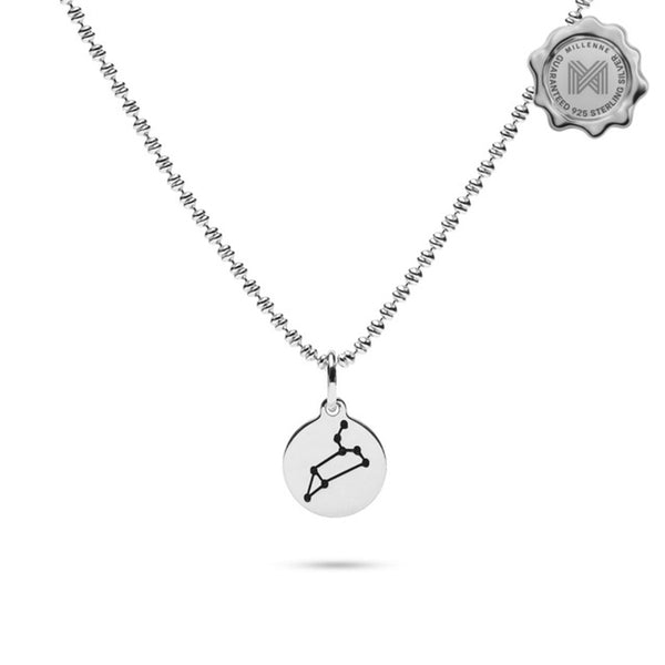 MILLENNE Match The Stars Leo Celestial Constellation Silver Pendant with 925 Sterling Silver