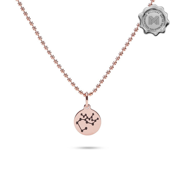 MILLENNE Match The Stars Sagittarius Celestial Constellation Rose Gold Pendant with 925 Sterling Silver