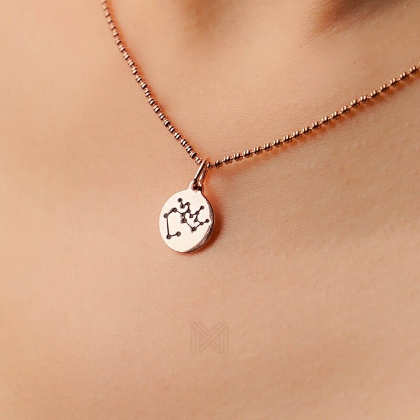 MILLENNE Match The Stars Sagittarius Celestial Constellation Rose Gold Pendant with 925 Sterling Silver