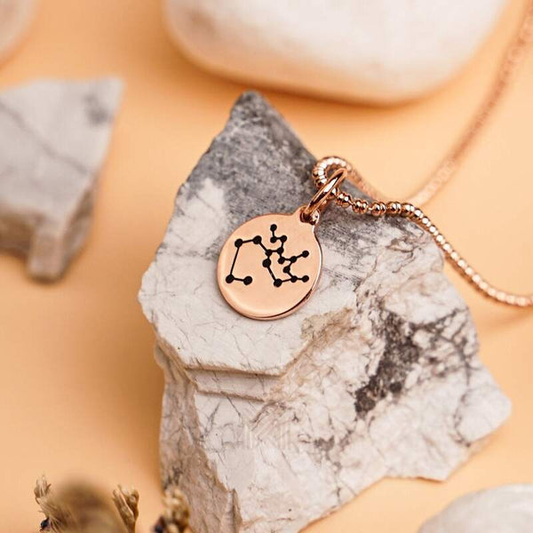 MILLENNE Match The Stars Sagittarius Celestial Constellation Rose Gold Pendant with 925 Sterling Silver