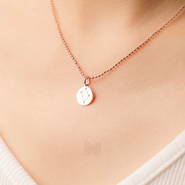 MILLENNE Match The Stars Libra Celestial Constellation Rose Gold Pendant with 925 Sterling Silver