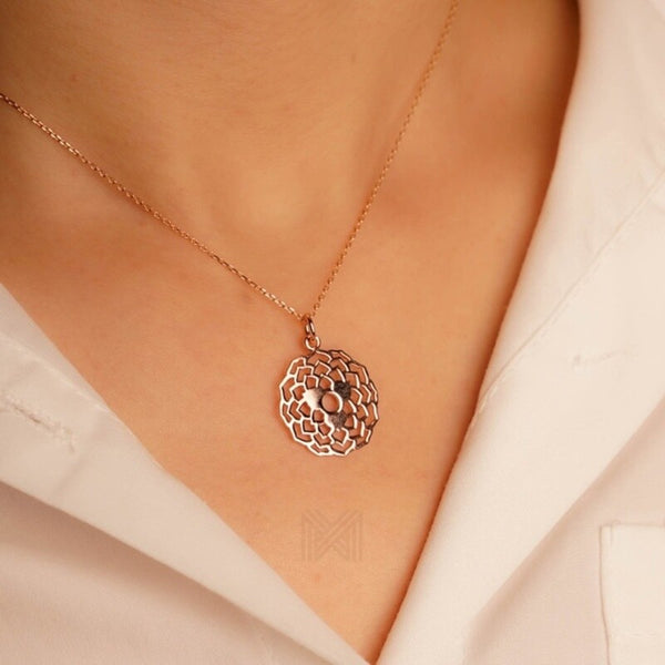 MILLENNE Millennia 2000 Sahasrara "The Crown Chakra" Rose Gold Pendant with 925 Sterling Silver