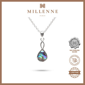 MILLENNE Millennia 2000 Abalone Shell Droplet Silver Pendant with 925 Sterling Silver