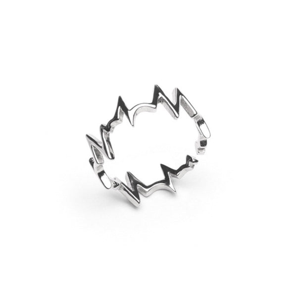 MILLENNE Millennia 2000 Heart Beat Silver Ring with 925 Sterling Silver