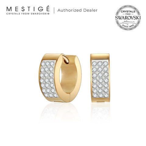 Mestige Rosie Cuff with Swarovski Crystals | Gold Earrings for Women